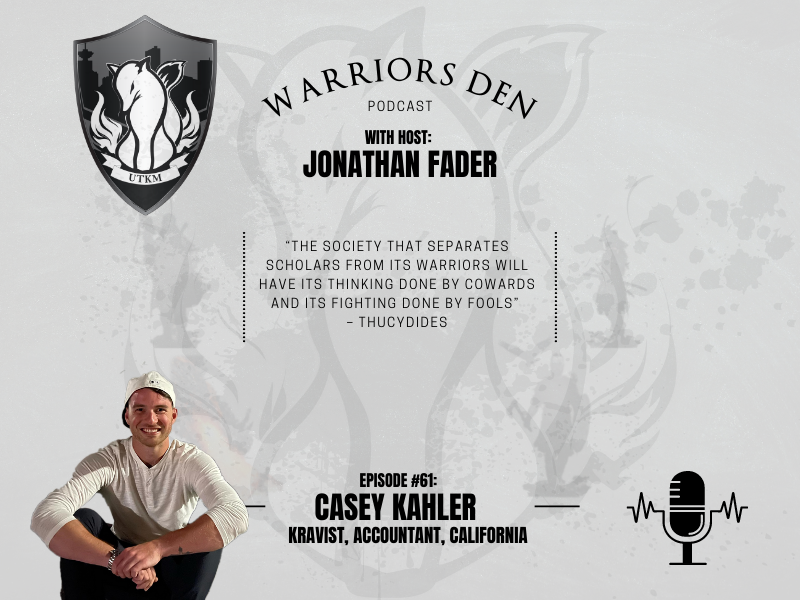 Episode 61 – Casey Kahler accountant by day Kravist by night out of Petaluma California