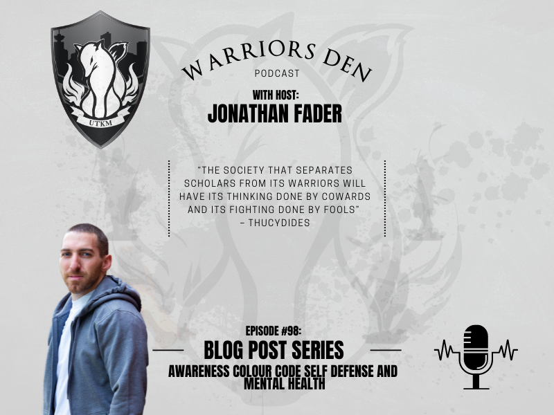 Episode 98 – Blog post series – The Awareness Colour Code Self Defense and Mental Health